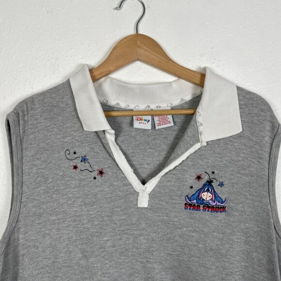 Vintage Disney Plus Winnie the Pooh Eeyor 4th of July Collared Tank Size: 2X - Picture 7 of 11
